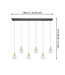Stars Of Light Terque Zwart/Mat Goud/Glas Star