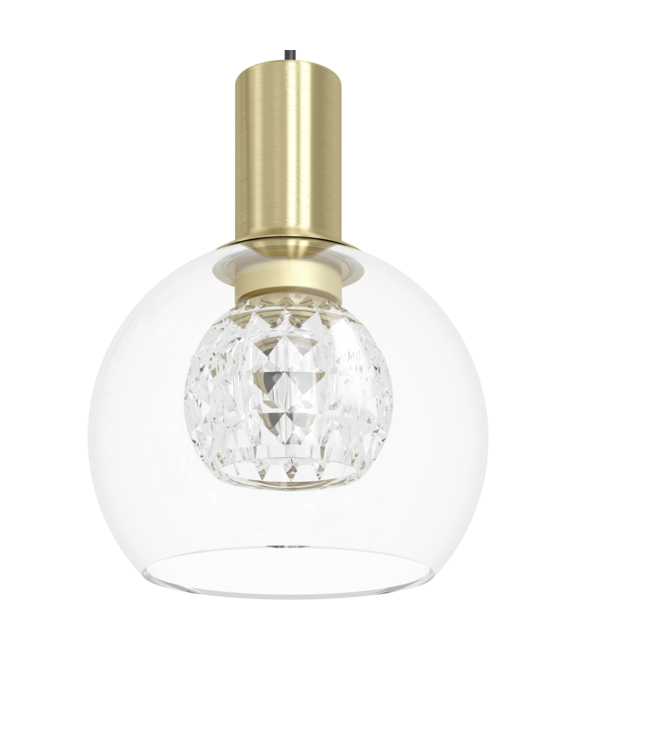 Stars Of Light Terque Zwart/Mat Goud/Glas Star