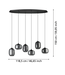 Stars Of Light Larva Zwart/Smoke Glas ( Incl.Afstb.Bed.)Star