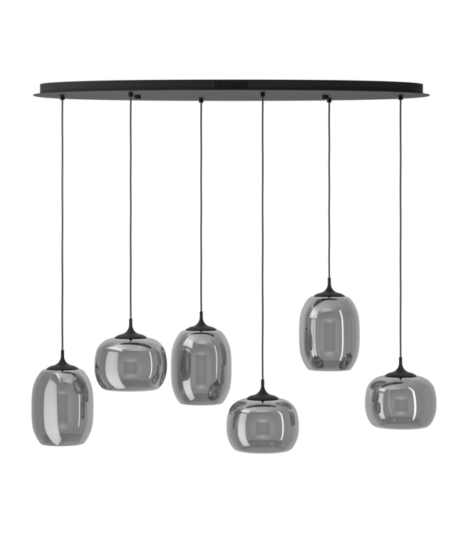 Stars Of Light Larva Zwart/Smoke Glas ( Incl.Afstb.Bed.)Star