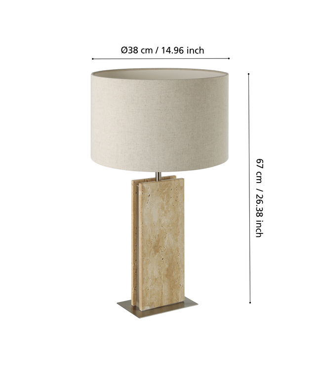 Stars Of Light Belesar Donker Marmer/RVS/Bruin Linnen Star