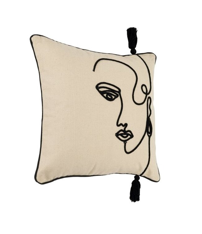 Eglo Living Sierkussen Chevery – Zwart-wit gestikt – Eglo Living – Grafisch en stijlvol accent