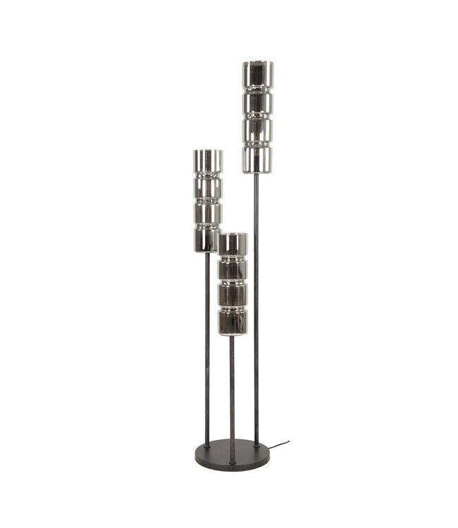 Rispens Vloerlamp 3L getrapt cylinder glas