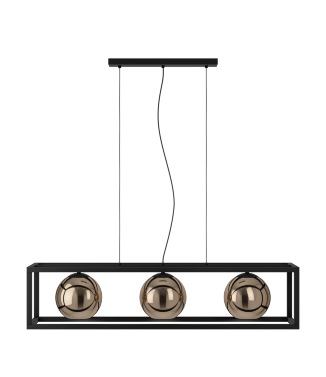 Stars Of Light Cordoba Zwart/Koper Glas 3L