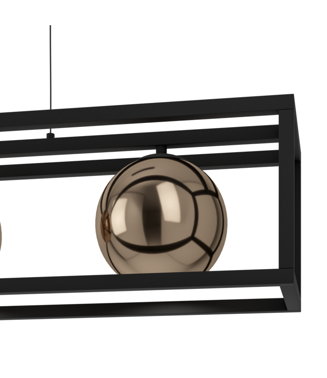 Stars Of Light Cordoba Zwart/Koper Glas 3L