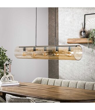 Rispens Hanglamp 5L tube amber glas Rispens