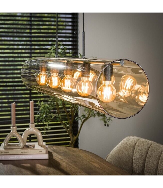 Rispens Hanglamp 5L tube amber glas Rispens