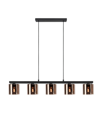 Eglo Cadley staal koperen / glas gestoomd zwart-transparant