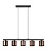 Eglo Cadley hanglamp staal koperen / glas gestoomd zwart-transparant
