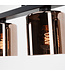 Eglo Cadley staal koperen / glas gestoomd zwart-transparant