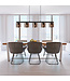 Eglo Cadley hanglamp staal koperen / glas gestoomd zwart-transparant