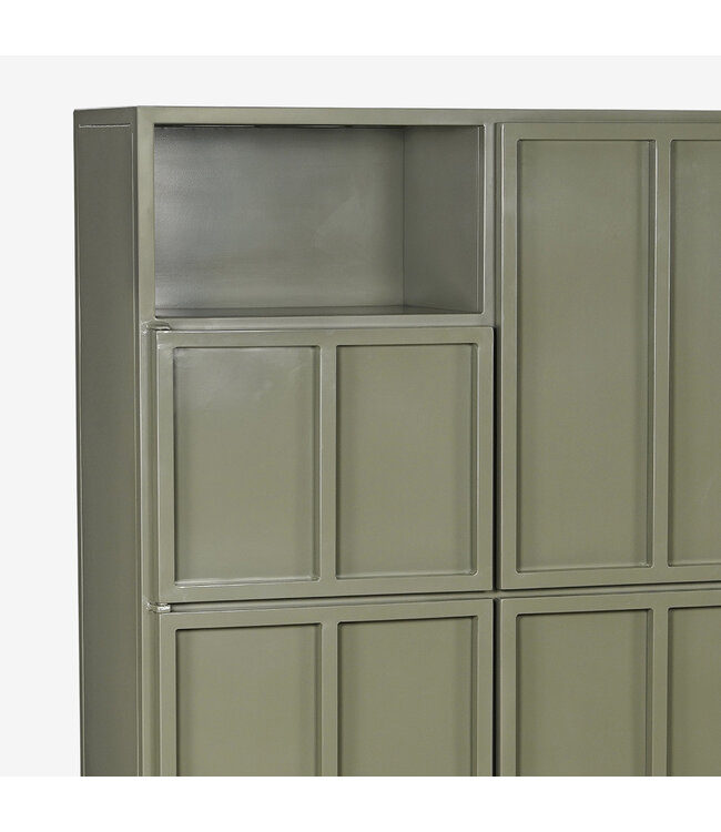 New Routz  Wandkast Ottawa hoog Olijf Groen