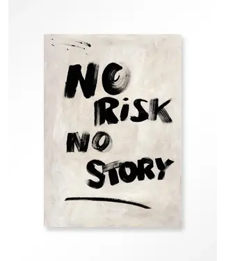 urban cotton No Risk No Story Art Print met acrylic frame 30x40 cm
