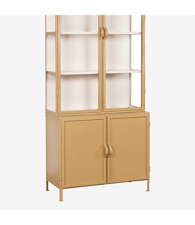 New Routz  Vitrinekast Detroit small Mosterd/Zand