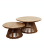 Rispens Salontafel set/2 tweak conisch / massief mango zandkleur