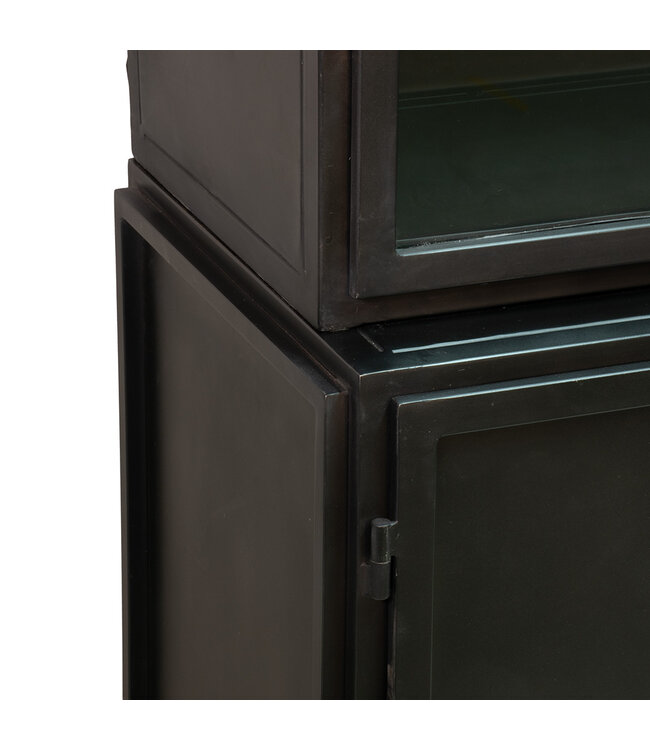 New Routz  Vitrinekast Garland 4-deurs zwart
