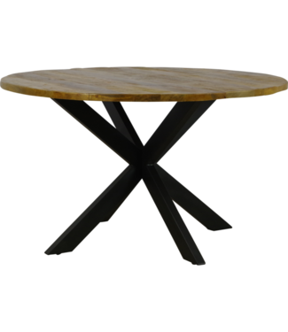 Ronde mango eettafel Beau ø  130 cm met spinpoot