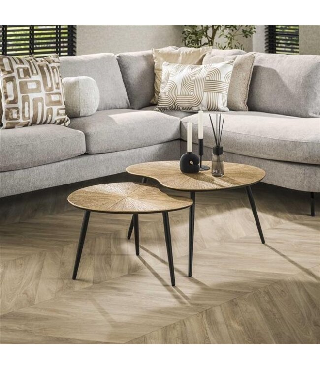 Rispens Set van 2 niervormig metal/Brons