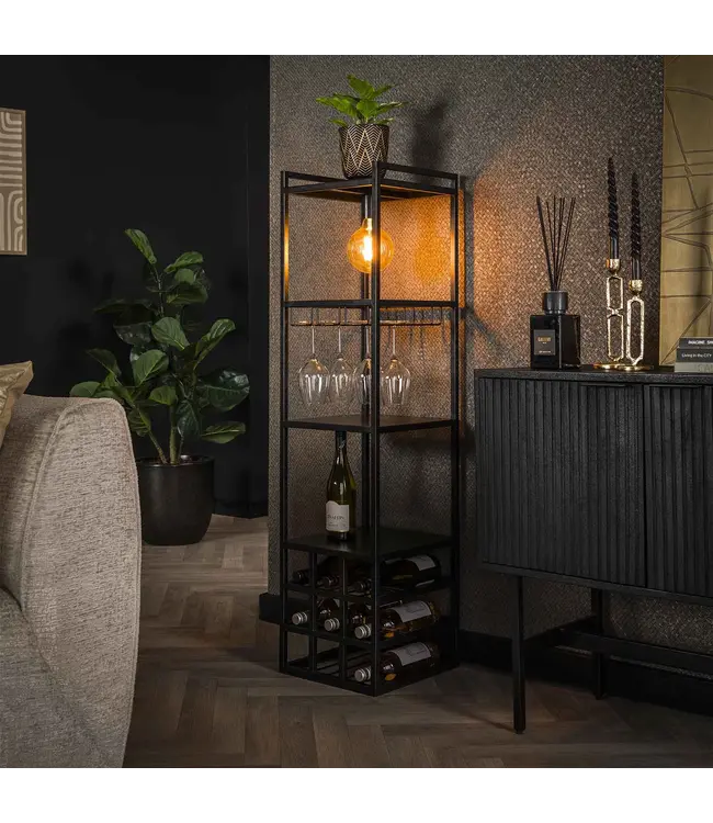 Rispens Wijnrek met Lamp Decorate