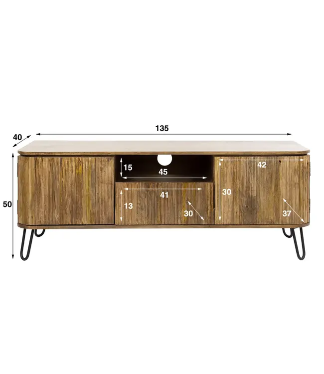 Rispens Wave massief mango zandkleur