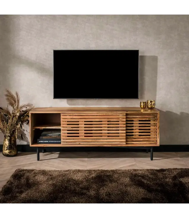 Rispens TV-meubel Slide 2 deuren Massief acacia naturel