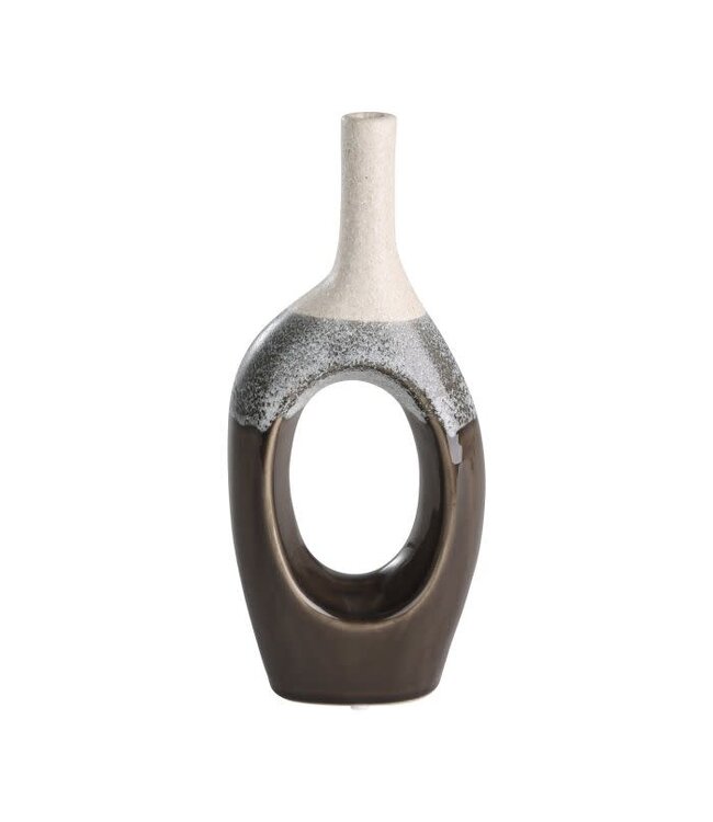 Eglo Living Vaas Iwate keramiek H400 beige/zwart