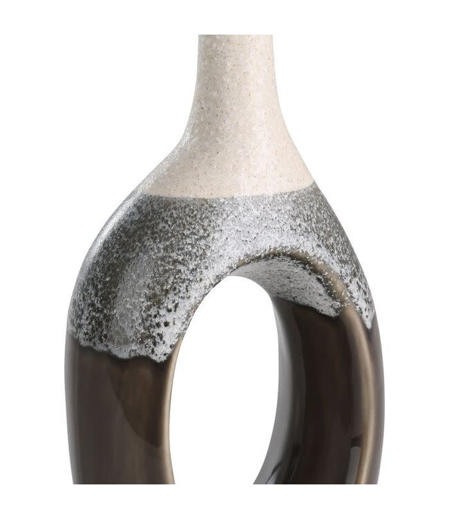 Eglo Living Vaas Iwate keramiek H400 beige/zwart