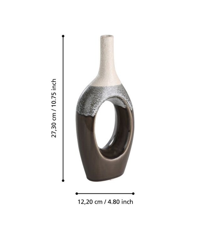 Eglo Living Vaas Keramiek H400 beige/zwart Iwate