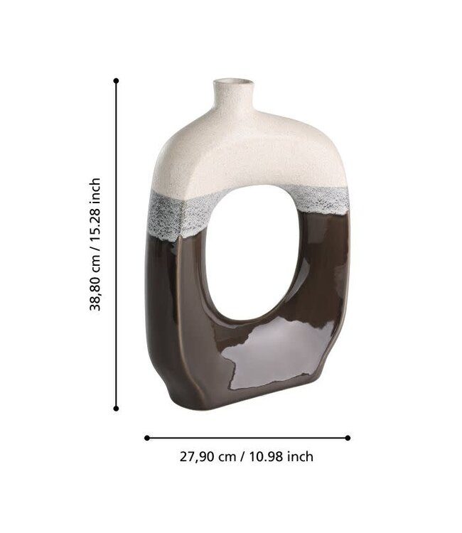 Eglo Living Vaas Keramiek H-400 beige/zwart Iwate