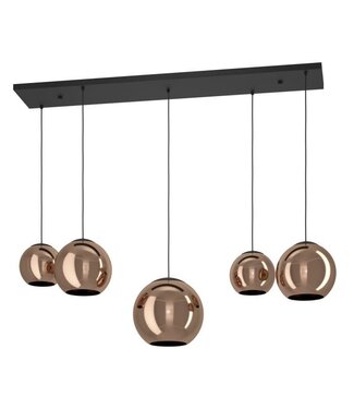 Stars Of Light Hanglamp Cordoba Zwart/Koper/Glas 5 L