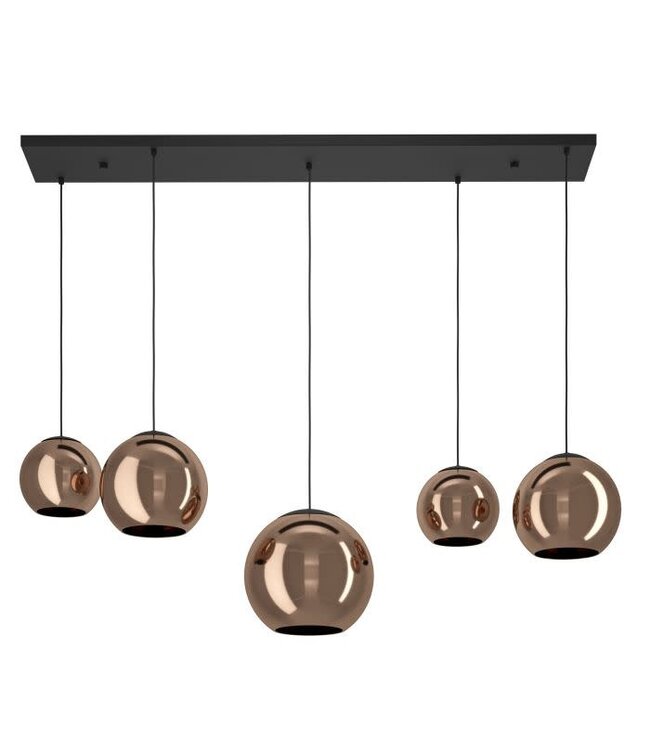 Stars Of Light Hanglamp Cordoba Zwart/Koper/Glas 5 L