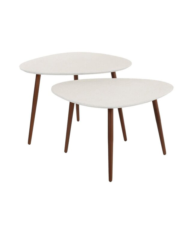 Rispens Salontafel set 2 stuks driehoekig Stone