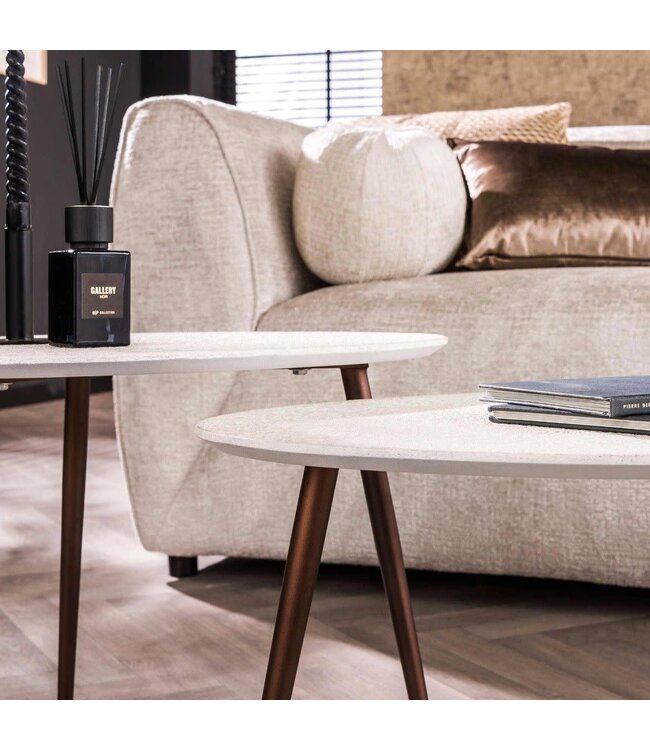 Rispens Salontafel set 2 stuks driehoekig Stone