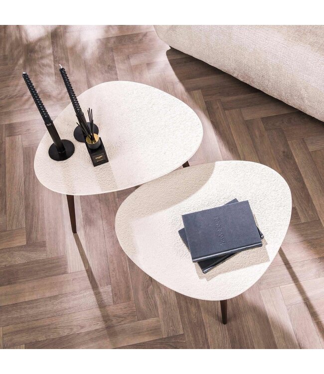 Rispens Salontafel set 2 stuks driehoekig Stone