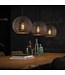 Rispens Hanglamp 3x Ø26 armor half rond / Zwart bruin