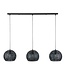 Rispens Hanglamp 3x Ø26 armor half rond / Zwart bruin