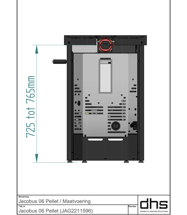 Jacobus JAcobus 6 Pelletkachel – Compacte pelletkachel met strak design en hoog rendement