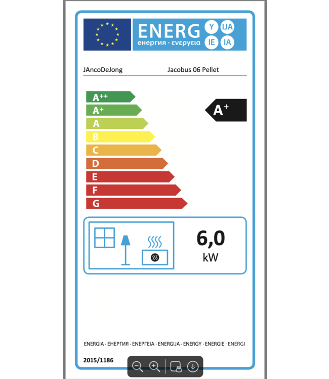 Jacobus JAcobus 6 Pelletkachel – Compacte pelletkachel met strak design en hoog rendement