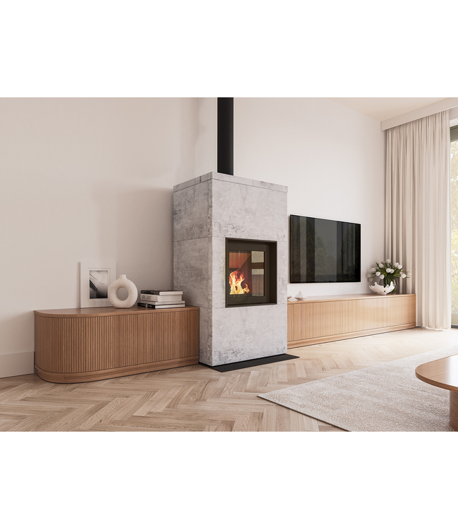 Altech Altech Max Massiv B Houtkachel Antraciet Speksteen Nature – Massieve speksteenkachel met uitbreidingsmogelijkheden