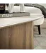 Rispens Salontafelset Romano – Set van 2 driehoekige tafels met keramisch blad in travertin look