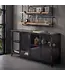 Rispens Dressoir Rift Metal – 4 glazen deuren – Industrieel metalen dressoir met modern design