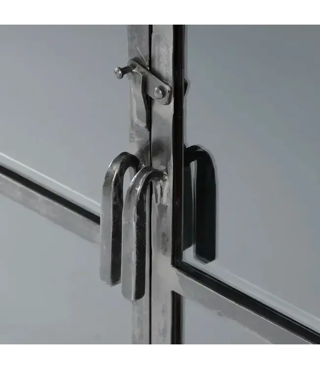 Rispens Dressoir Rift Metal – 4 glazen deuren – Industrieel metalen dressoir met modern design