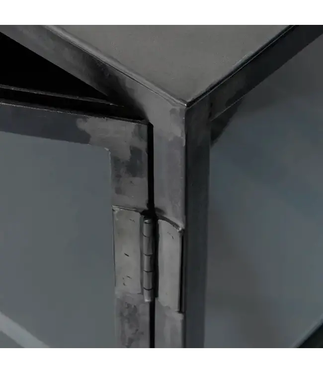 Rispens Dressoir Rift Metal – 4 glazen deuren – Industrieel metalen dressoir met modern design