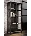 Rispens Vitrinekast Rift Metal – 2 glazen deuren – Industrieel design in gun metal