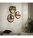 Rispens Wandschap Round – Set van 3 ronde wandplanken van acaciahout en metaal