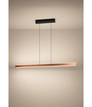 Eglo Ciggiano hanglamp LED aluminium, staal bruin / Kunststof wit H: 1500 mm