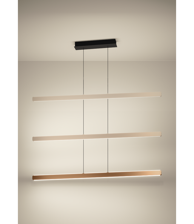 Eglo Hanglamp Ciggiano LED – Verstelbare hoogte, dimbaar licht en CCT-functie – Aluminium bruin