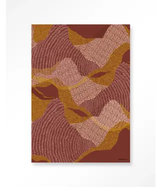 urban cotton Black La Ondas art print acrylic frame 30x40