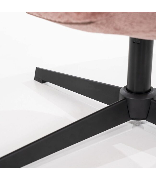 By-Boo Fauteuil Derby Old Pink – By-Boo – Draaibaar 360° – 72x75x80 cm – Comfort & stijl