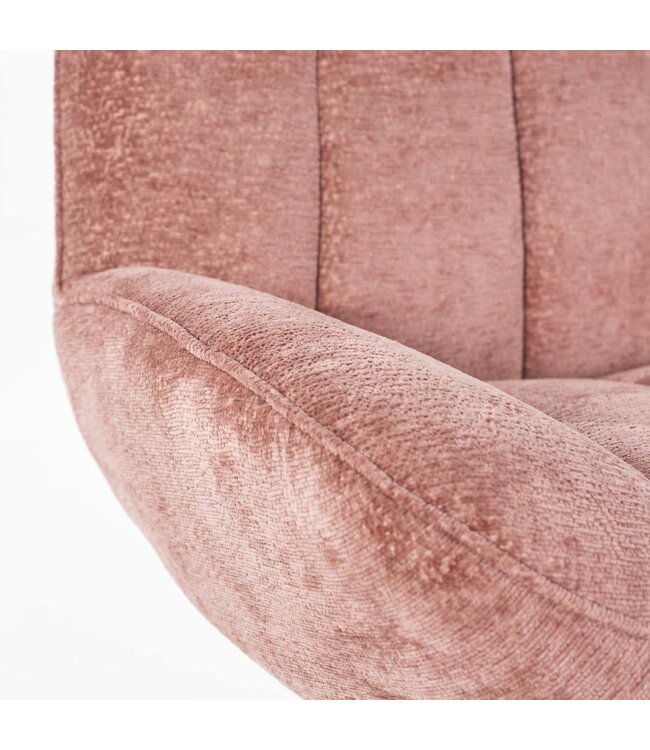 By-Boo Fauteuil Derby Old Pink – By-Boo – Draaibaar 360° – 72x75x80 cm – Comfort & stijl